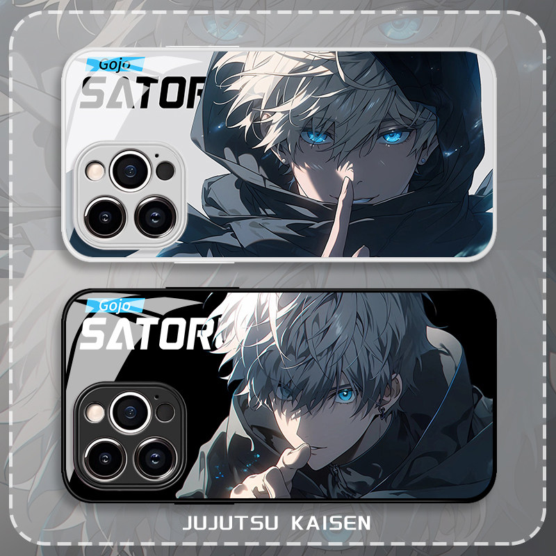 五条悟手机壳适用苹果15咒术回战iphone14promax动漫13pro高级感12mini玻璃11新款x男生8plus二次元xr/xs/7/6