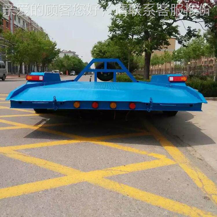 新型拖平车 转轮可向牵引式平板拖车四 叉车牵引04运货板车