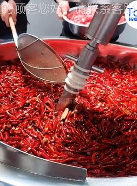 全自动炒料机 预煮制辣EDV料椒底料加工机器 水肉片菜牛蛙包炒制