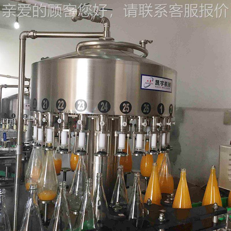 果SYGZ-368灌装灌机 厂家定机制四合一果汁汁装饮料灌装机果粒橙
