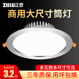 桶灯开孔15公分洞灯 4寸筒灯led12W孔灯5寸15W天花灯6寸18瓦嵌入式