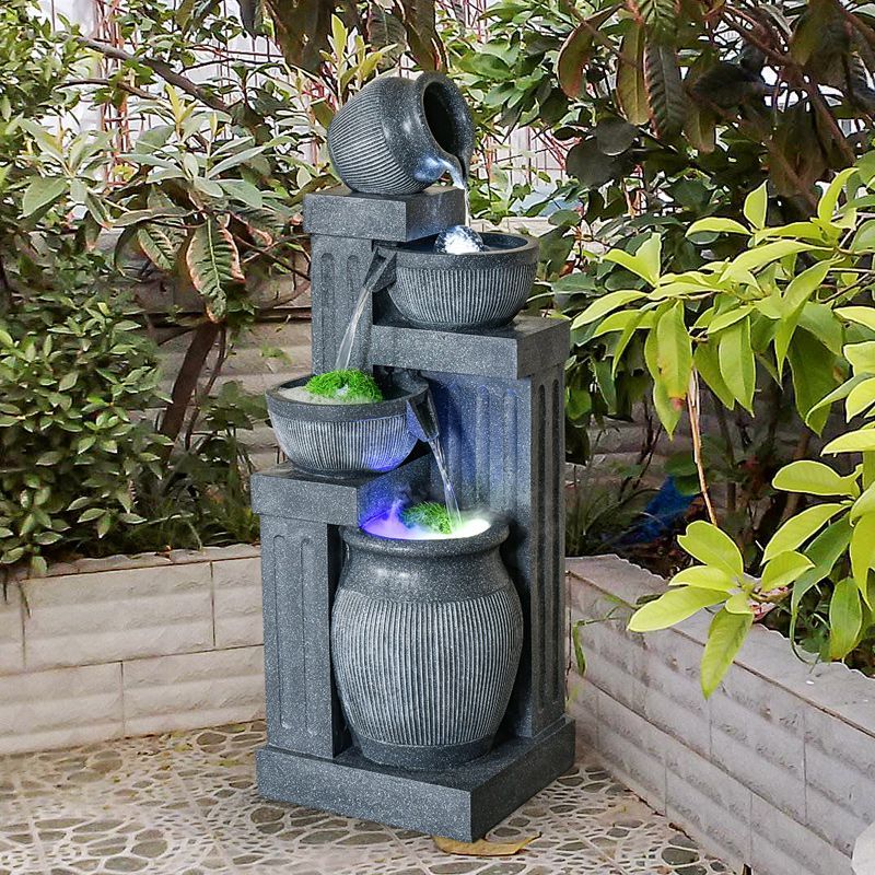 欧式风水轮室内流水喷泉摆件客厅加湿器创意阳台庭院办公开业礼物