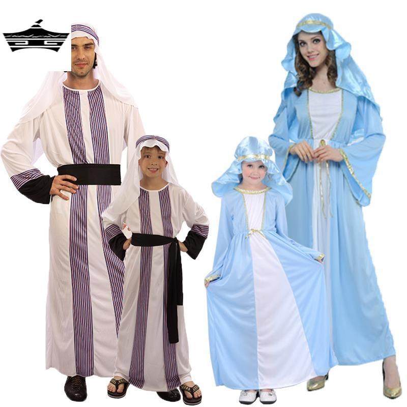 万圣节成人服装女阿联酋长袍cos儿童男阿拉伯中东迪拜王子衣服饰