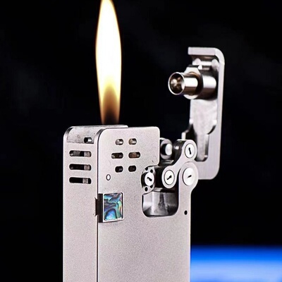 LONGFELLOW朗弗罗机械一键弹射煤油打火机克雷斯机甲纯铜