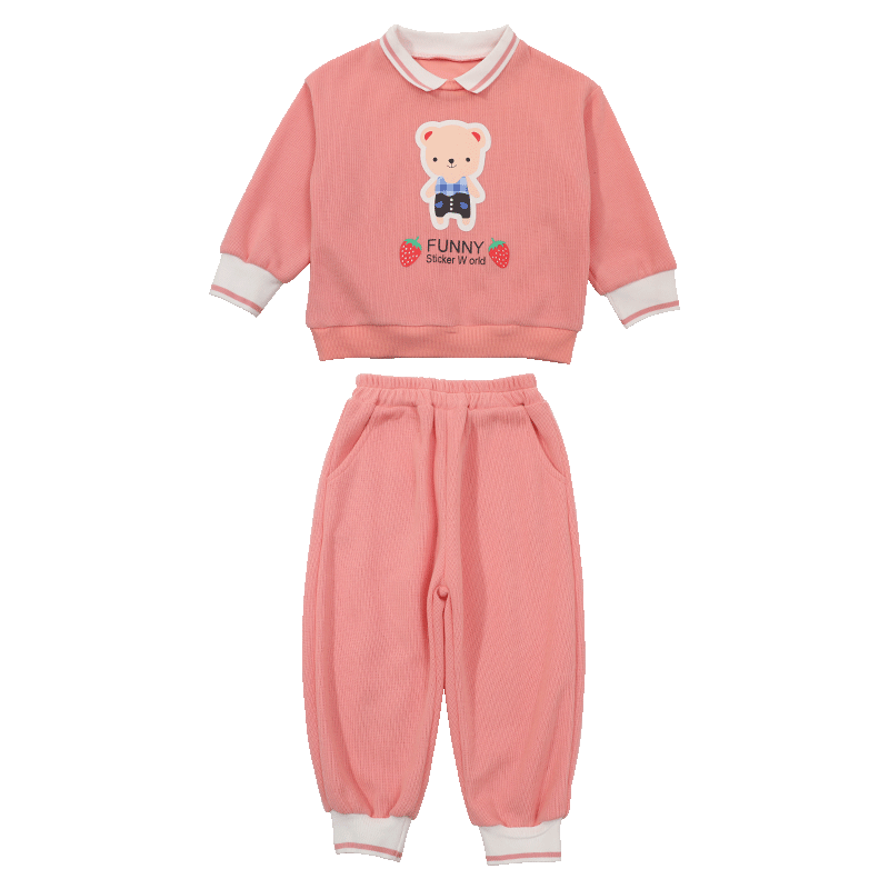 女童卫衣套装小熊春季衣服
