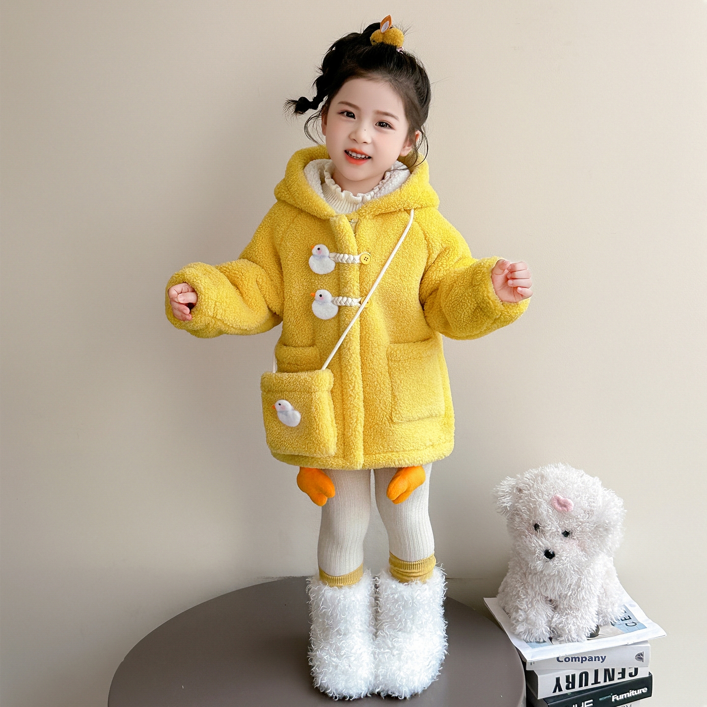 女童外套小鸭子冬季毛毛衣