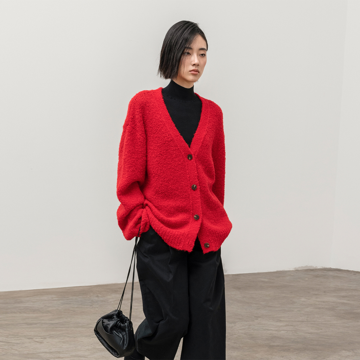 322WORKHOUSE羊驼毛开衫