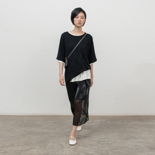 轻薄半袖 夏季 t恤Q741 上衣女2025新款 322WORKHOUSE桑蚕丝真丝短袖