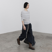 322WORKHOUSE羊毛羊驼混纺针织中袖 与披肩女2024新款 秋两件套B437