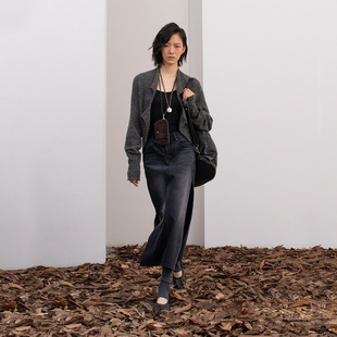 秋季 322WORKHOUSE短款 女士2025新款 外搭开衫 复古外套B779 针织长袖