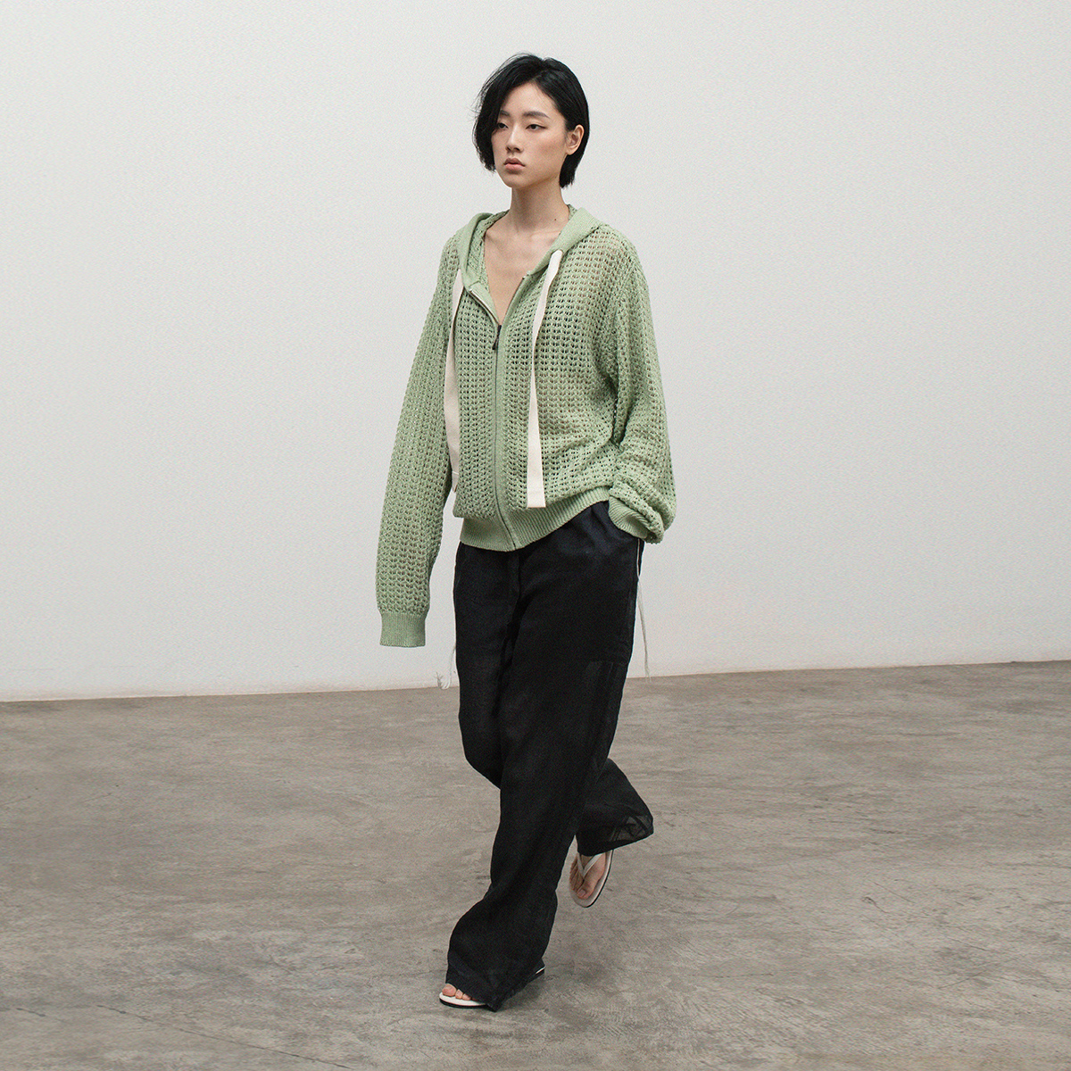 322WORKHOUSE镂空外搭针织开衫外套女2025新款夏薄款防晒上衣B655