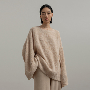 毛衣B144 秋冬厚款 322WORKHOUSE羊驼毛宽松慵懒针织衫 女士2025新款