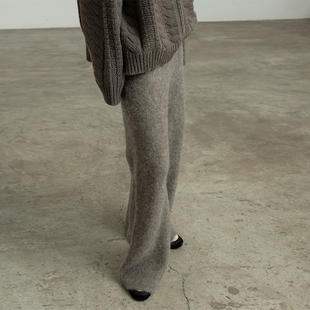 垂感长裤 秋季 B234 女士2025新款 322WORKHOUSE羊驼毛针织直筒休闲裤