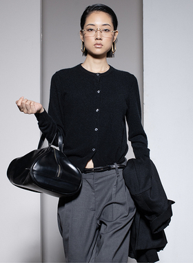 322WORKHOUSE纯山羊绒针织长袖开衫女士2025新款秋季毛衣外套B410