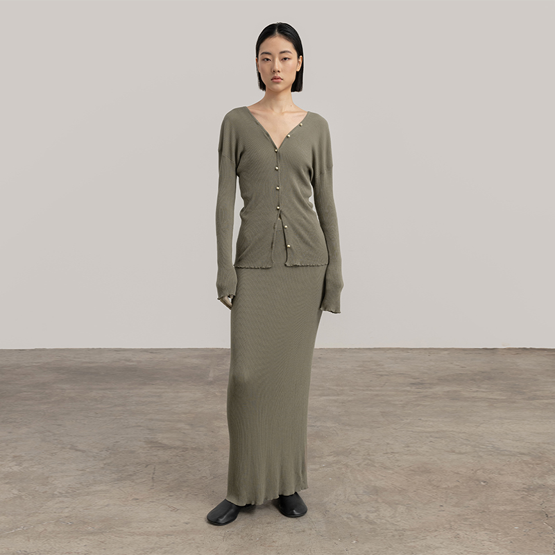 322WORKHOUSE天蚕丝开衫半裙