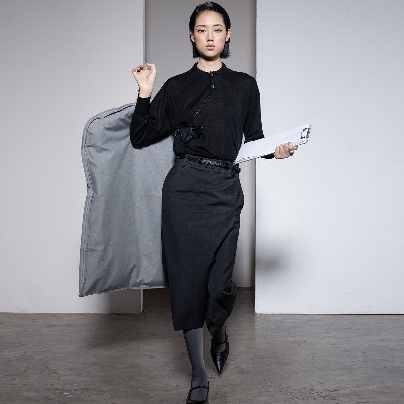 丝羊绒polo领打底衫套头衫女