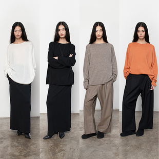 打底衫 322WORKHOUSE丝羊绒船领针织衫 长袖 秋季 B525 毛衣女2025新款