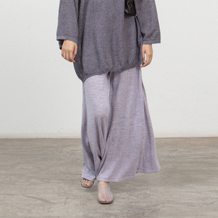 轻薄阔腿休闲裤 夏季 B752 女2025新款 322WORKHOUSE和纸纱针织喇叭裤