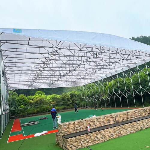 型篮厂球球推拉网雨棚活动伸缩雨棚停车户外篮球棚遮阳房户外活动