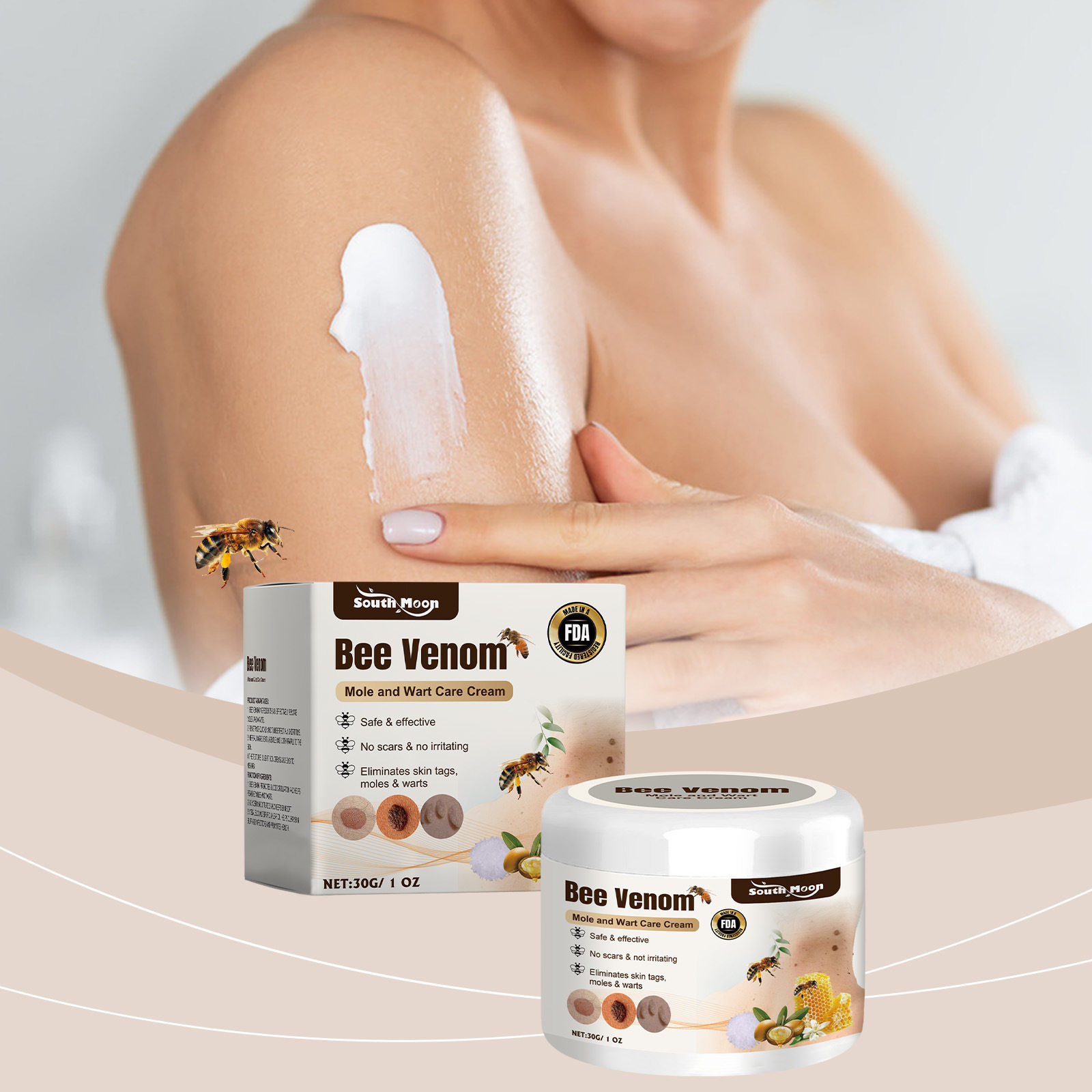 Bee Venom Skin CreamFade Skin BlemishesKeyoCleanseSmooth Ski