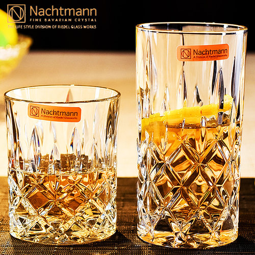 德国Nachtmann水晶玻璃古典威士忌洋酒杯鸡尾啤酒果汁饮料水杯子