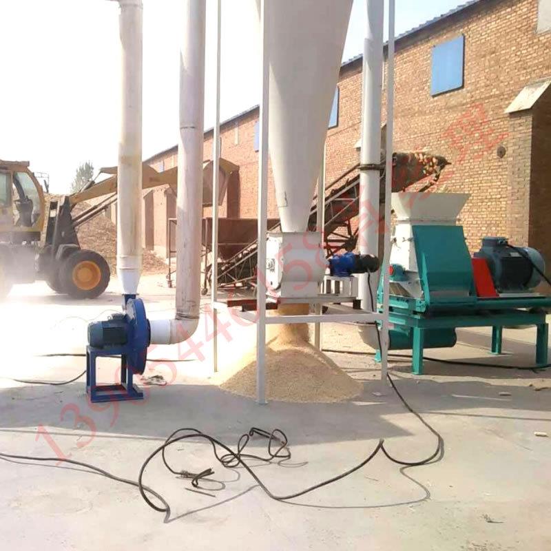 玉米芯粉碎成套设备，玉米芯颗粒粉碎机 锤片式水滴大型粉碎机组