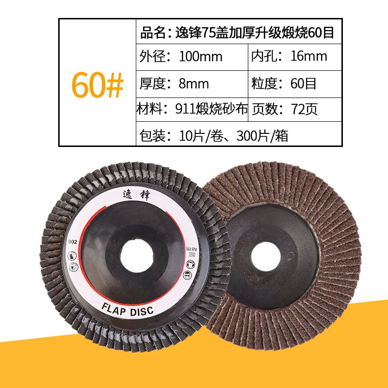 百叶片百叶轮100角磨机125木工不锈钢抛光P片砂布轮千叶片打磨片