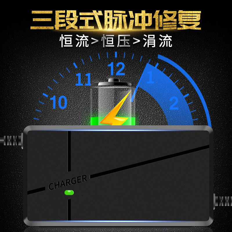 雅迪充电器电动车60V48V电瓶y车72V电车20AH铅酸电池Y插头适用