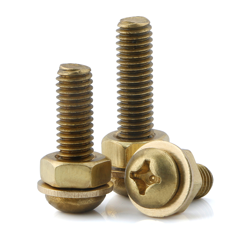 铜螺丝圆头螺丝螺母套q装十字盘头螺丝钉机牙螺钉M3M4M5M6