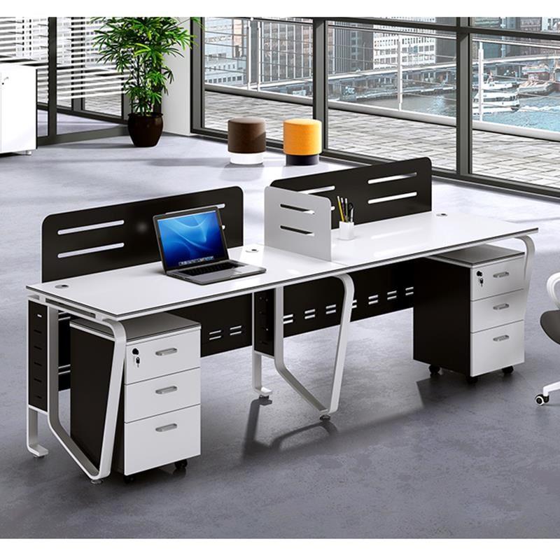 新款2/4/6人位员工办公桌双人位面对面简约现代多人职员办公桌椅