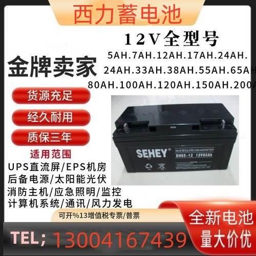 SEHEY西力蓄电池NP12V7A17A20A24A38A40A55A65A100A150A直流屏UPS