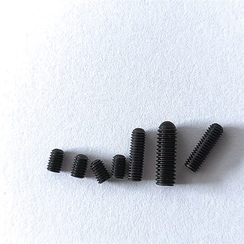 12.9级发黑内六角k圆端紧定止付机米螺丝M2M2.5M3M4M5螺钉910现货