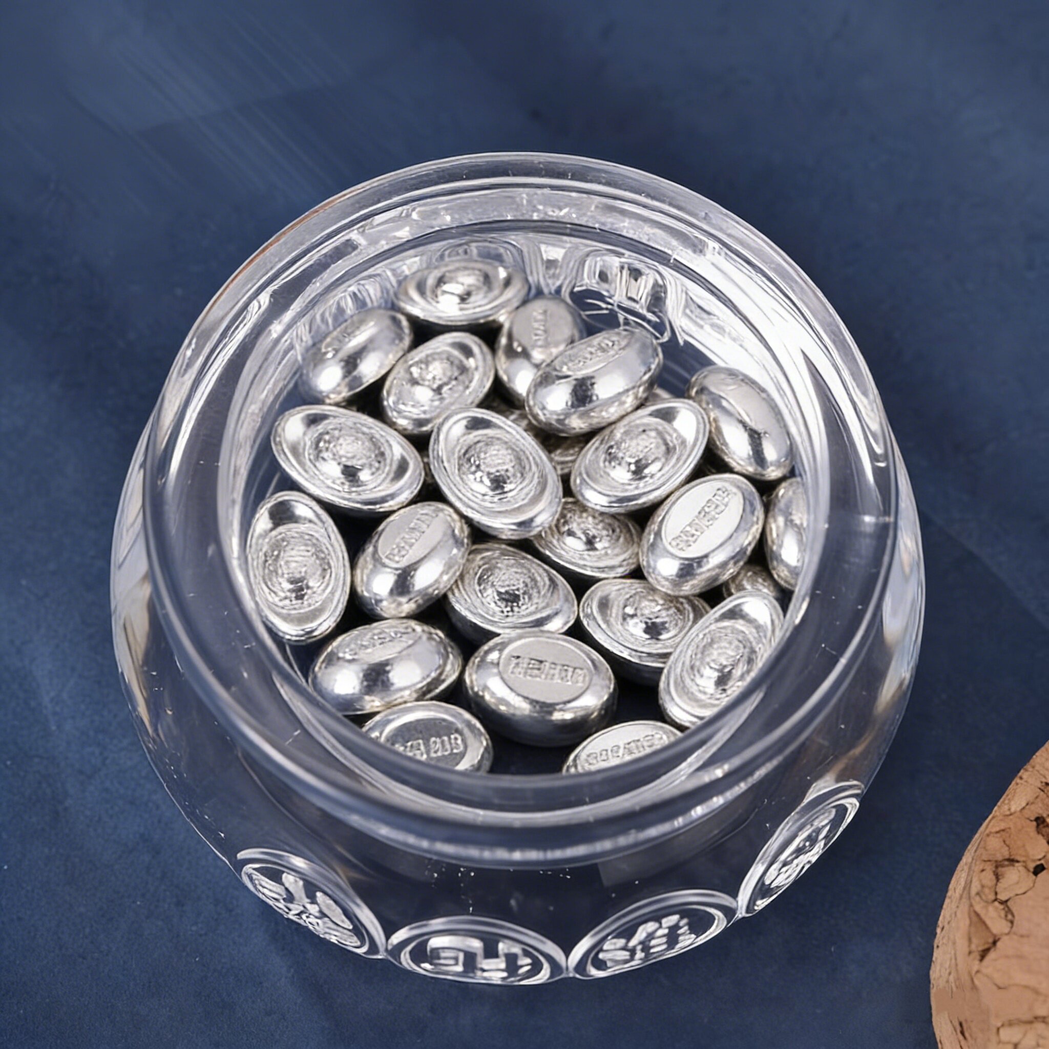 【银饰YB02】S999足银实心迷你小元宝DIY纯银元宝饰品编织手链