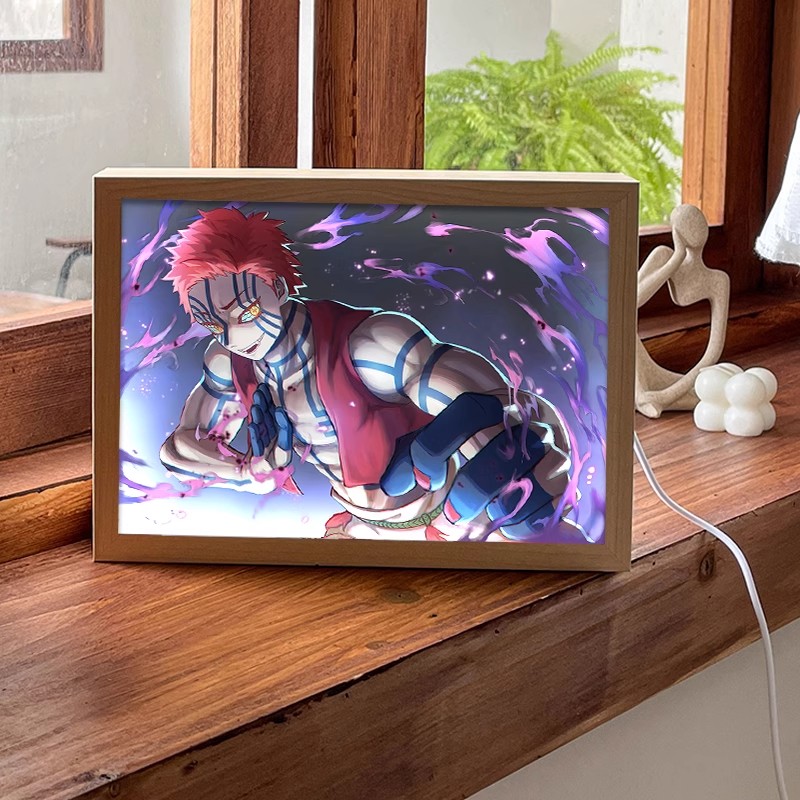 鬼灭之刃猗窝座周边灯光画送礼