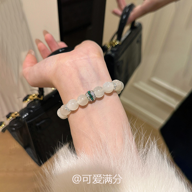 新中式清冷感月光石串珠手链女