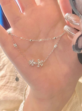 双层樱花手链女生轻奢小众设计感
