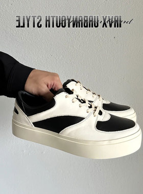 irvx25ss/FH“ 皮质拼接板鞋 厚底潮流百搭 Cleanfit休闲板鞋男