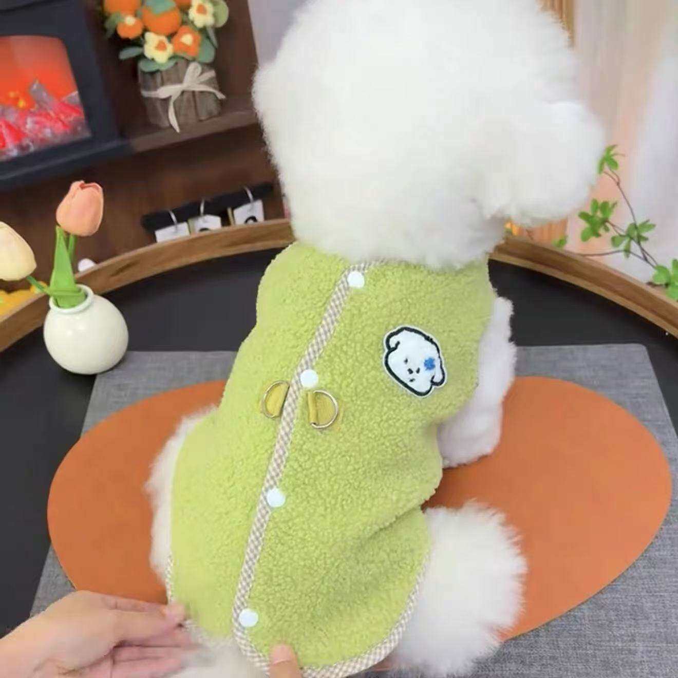 小狗狗衣服秋冬装加绒保暖可牵引