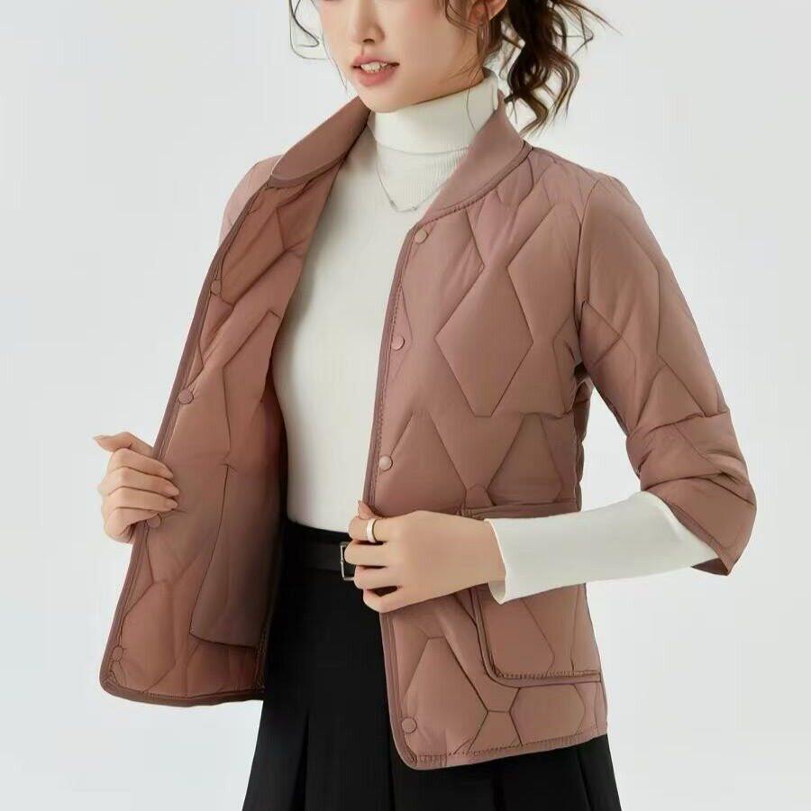 秋冬季新款羽绒棉马甲女七分袖