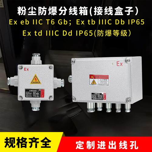粉尘防爆接线箱ExtbIIIC防爆线盒