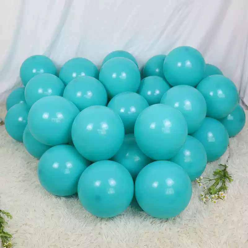 气球5寸10寸18寸36寸蒂凡尼蓝色加厚特大生日派对幼儿园开学汽球