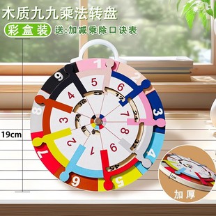 九九乘法口诀表一二年级小学数学教具分解乘法转盘背诵神器口