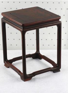 红木工艺品摆件 老挝大红酸枝明式花架 奇石盆景架 花盆底座厂家