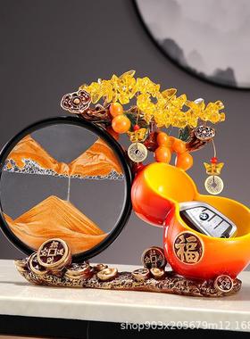 客厅玄关电视柜装饰品中式葫芦收纳摆件流沙工艺品博古架摆设