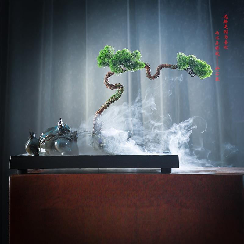 创意石头水循环 办公室流水摆件 现代简约客厅喷泉加湿器