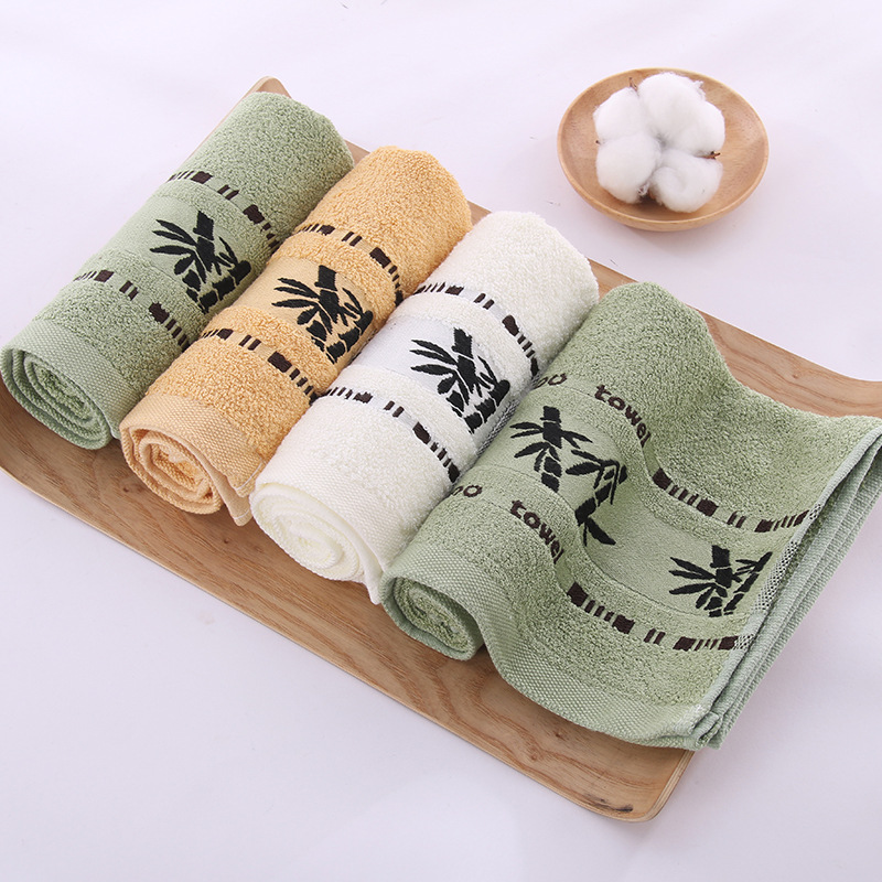 竹纤维毛巾吸水洗脸美容纯棉面巾家用浴巾刺绣logo高阳县厂家
