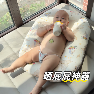 婴儿晒屁股神器晾屁屁防滋尿布兜小月龄男女宝宝可洗纱布尿片裤巾