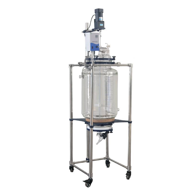 固相反应釜SF-100L实室双层玻璃搅反应釜数显拌砂芯过验釜5L50L10