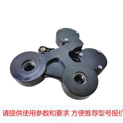 双孔猪鼻孔 机械臂连接气缸 塑料黑色模块 包装机上部件