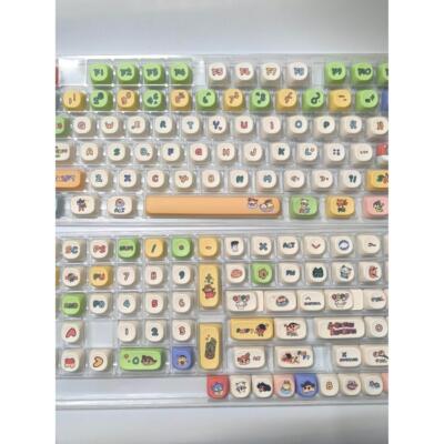 Moa高蜡笔小新主题Keycap Pbt升华87-关键技术98适应交叉轴机械键